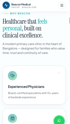 Beacon Medical Group — mobile secondary view
